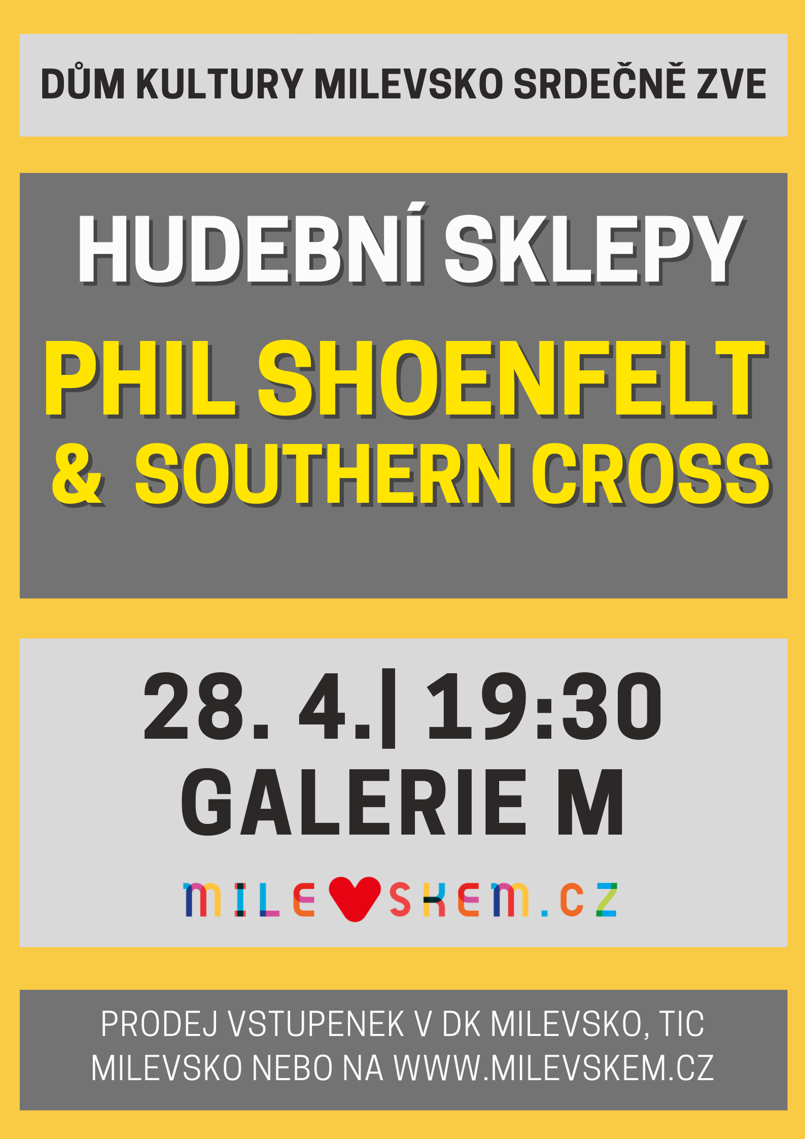 Plakát Hudební sklepy - Phil Shoenfelt & Southern Cross