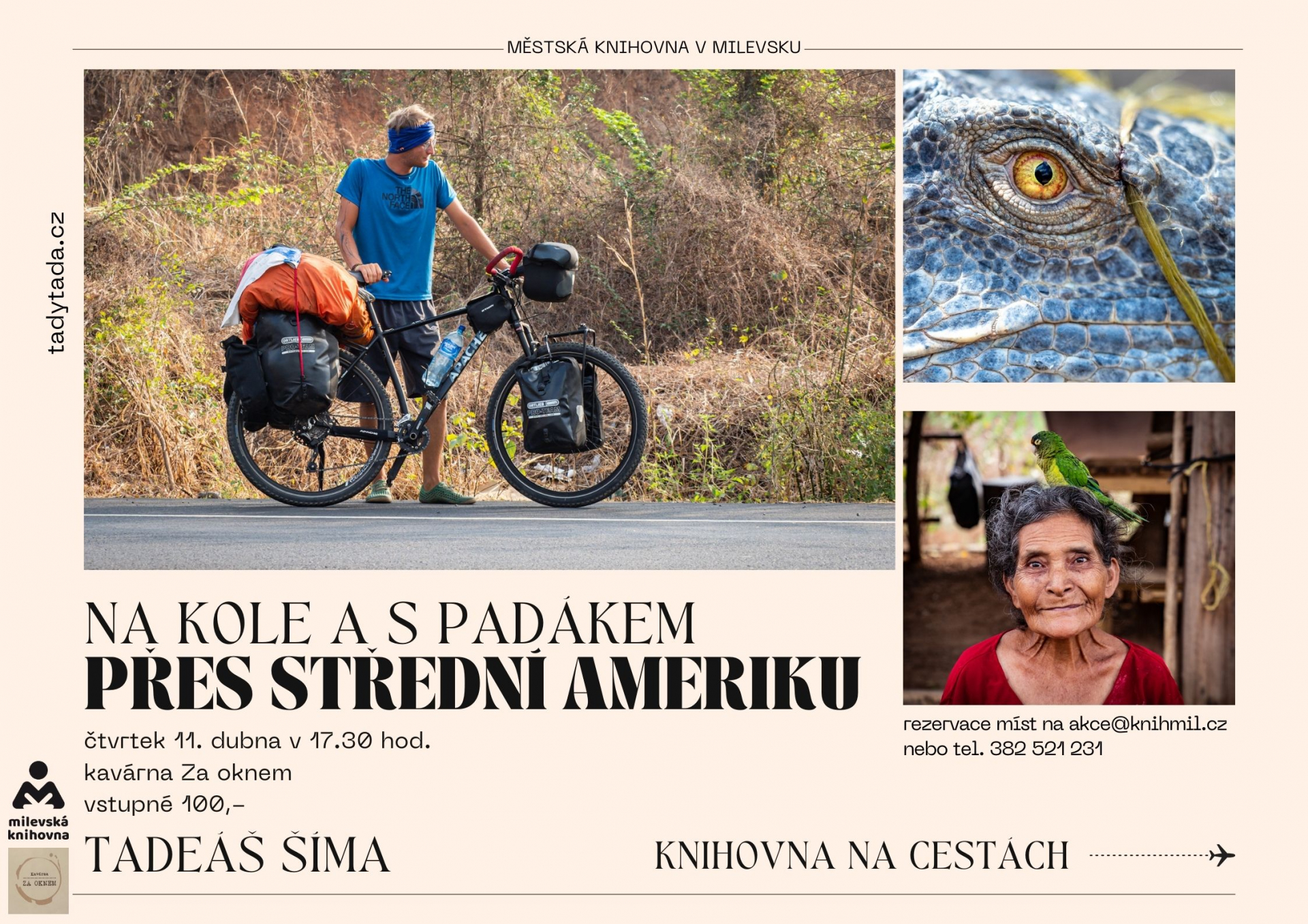 Plakát Na kole a s padákem přes Střední Ameriku