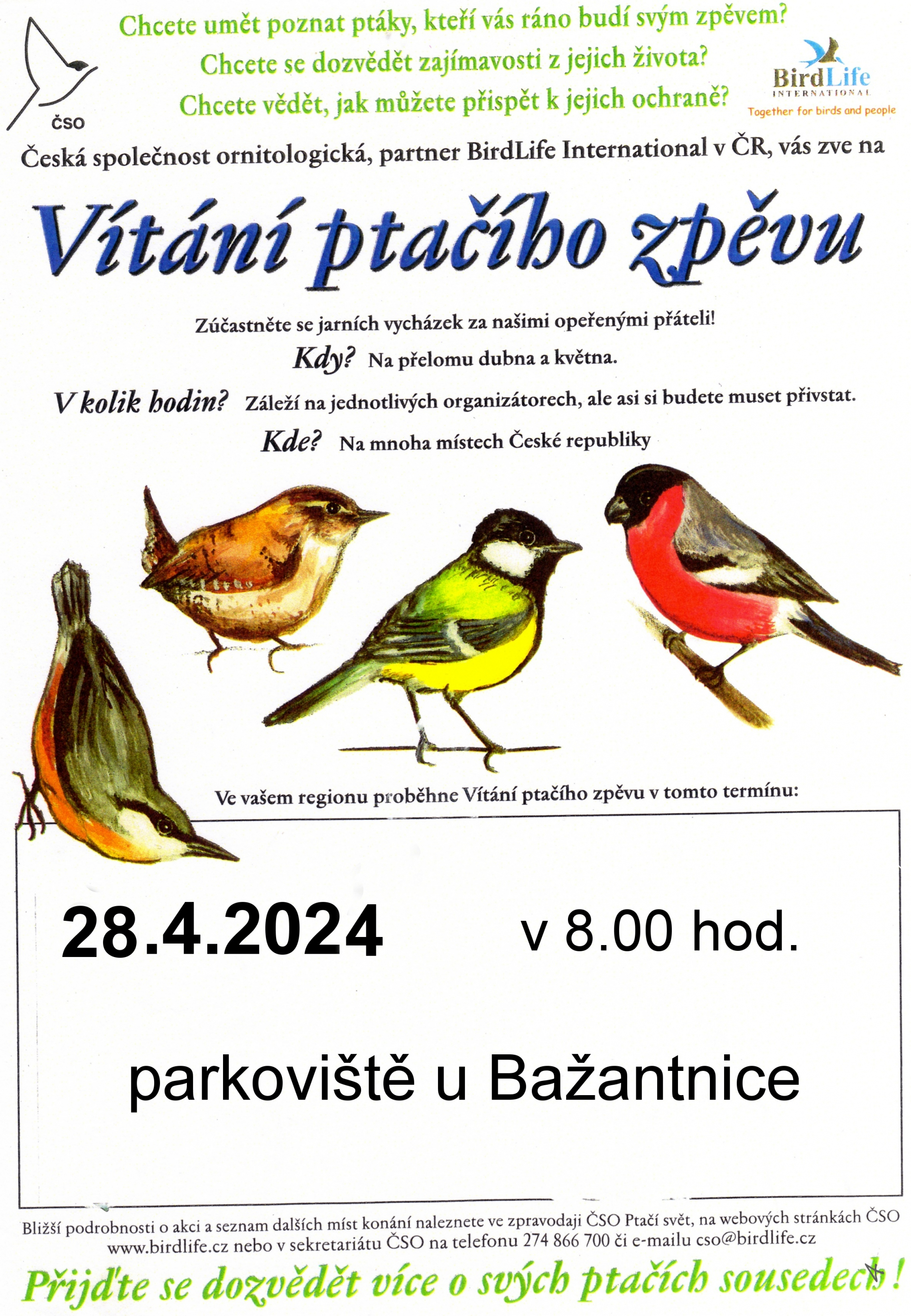 Plakát Vítání ptačího zpěvu