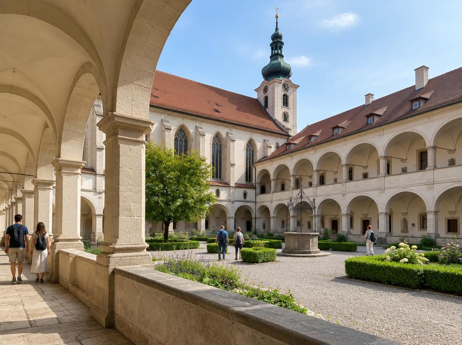 Nádvoří historického kláštera