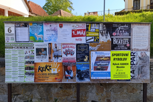 Foto výlepové plochy v Milevsku 6 AUTOBUSOVÉ NÁDRAŽÍ