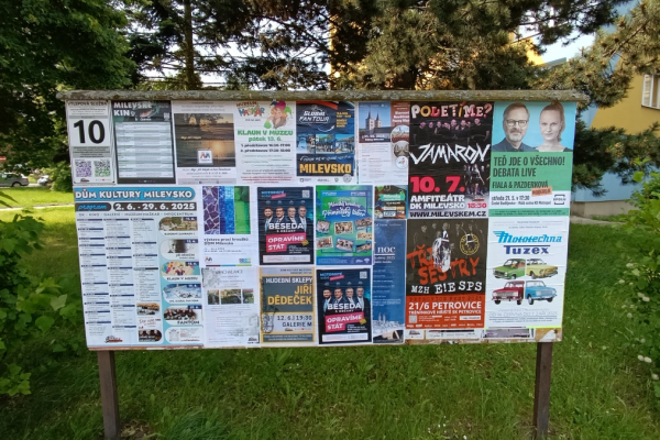 Foto výlepové plochy v Milevsku 10 VĚŽÁK