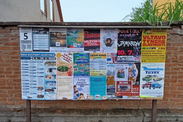Foto výlepové plochy v Milevsku 5 KINO