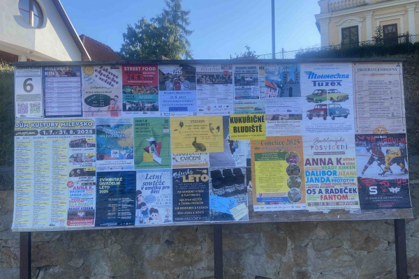 Foto výlepové plochy v Milevsku 6 AUTOBUSOVÉ NÁDRAŽÍ