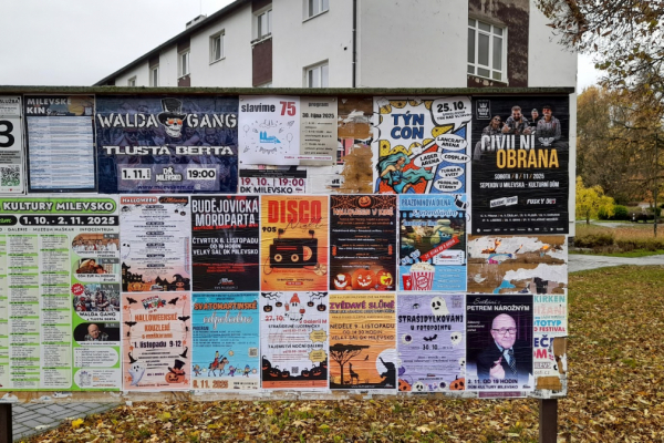 Foto výlepové plochy v Milevsku 13 ISŠT