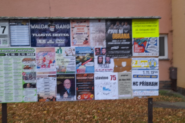 Foto výlepové plochy v Milevsku 17 JÍDELNA LIDOVKA