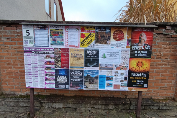 Foto výlepové plochy v Milevsku 5 KINO