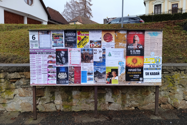 Foto výlepové plochy v Milevsku 6 AUTOBUSOVÉ NÁDRAŽÍ