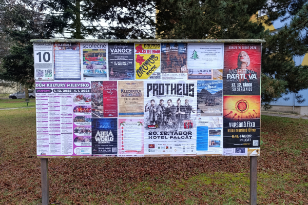 Foto výlepové plochy v Milevsku 10 VĚŽÁK