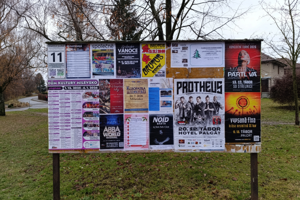 Foto výlepové plochy v Milevsku 11 MĚSTSKÝ ÚŘAD