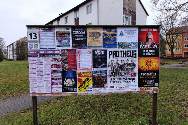 Foto výlepové plochy v Milevsku 13 ISŠT