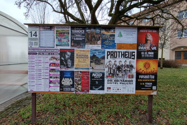 Foto výlepové plochy v Milevsku 14 STARÉ SÍDLIŠTĚ