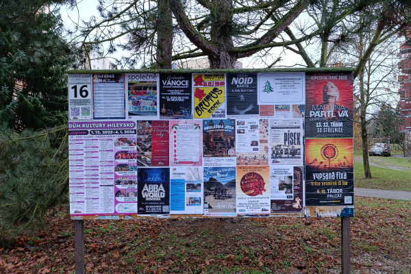 Foto výlepové plochy v Milevsku 16 PÍSECKÉ PŘEDMĚSTÍ