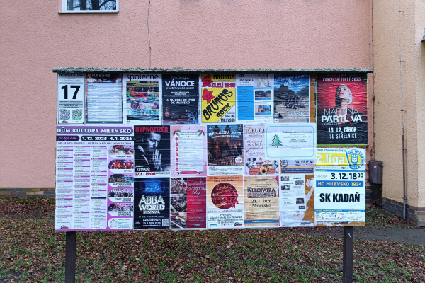 Foto výlepové plochy v Milevsku 17 JÍDELNA LIDOVKA