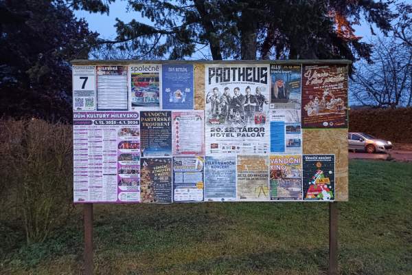 Foto výlepové plochy v Milevsku 7 TYRŠOVO NÁMĚSTÍ