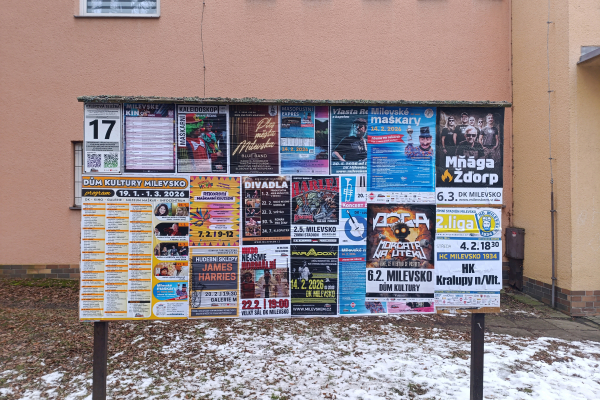 Foto výlepové plochy v Milevsku 17 JÍDELNA LIDOVKA