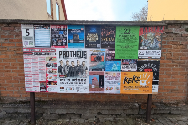 Foto výlepové plochy v Milevsku 5 KINO