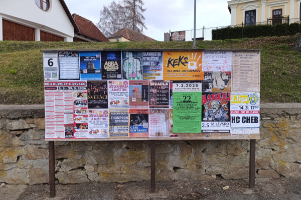 Foto výlepové plochy v Milevsku 6 AUTOBUSOVÉ NÁDRAŽÍ