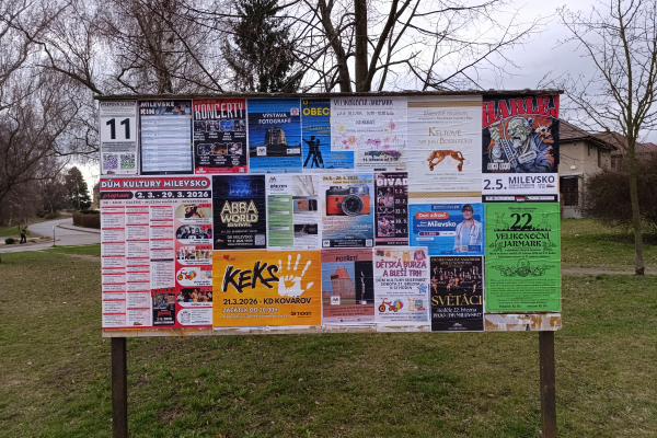 Foto výlepové plochy v Milevsku 11 MĚSTSKÝ ÚŘAD