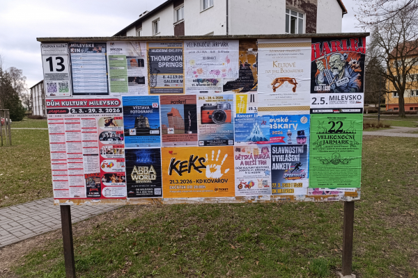 Foto výlepové plochy v Milevsku 13 ISŠT