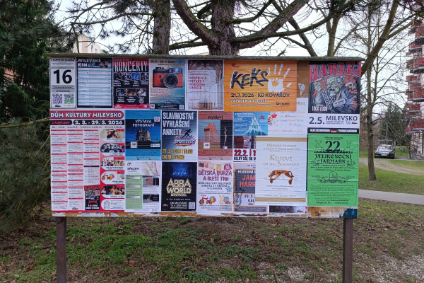 Foto výlepové plochy v Milevsku 16 PÍSECKÉ PŘEDMĚSTÍ