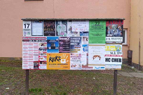 Foto výlepové plochy v Milevsku 17 JÍDELNA LIDOVKA