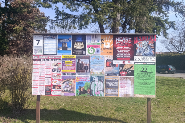 Foto výlepové plochy v Milevsku 7 TYRŠOVO NÁMĚSTÍ