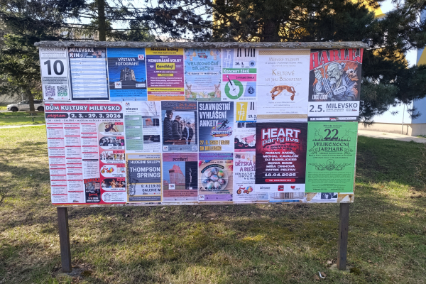 Foto výlepové plochy v Milevsku 10 VĚŽÁK
