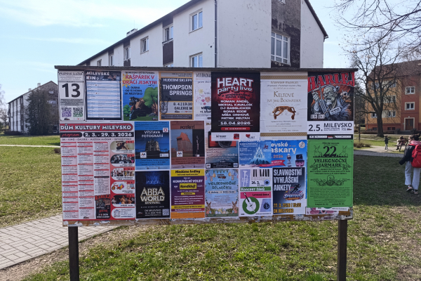 Foto výlepové plochy v Milevsku 13 ISŠT