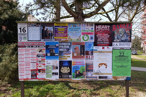 Foto výlepové plochy v Milevsku 16 PÍSECKÉ PŘEDMĚSTÍ