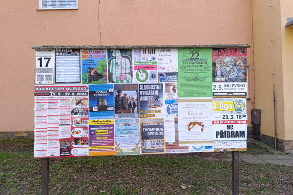 Foto výlepové plochy v Milevsku 17 JÍDELNA LIDOVKA