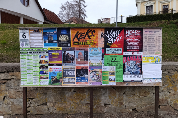 Foto výlepové plochy v Milevsku 6 AUTOBUSOVÉ NÁDRAŽÍ