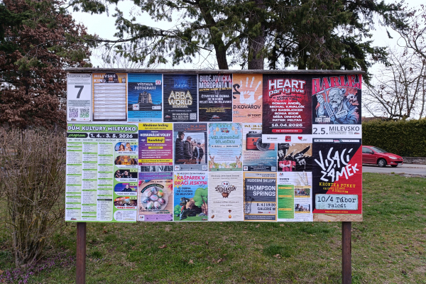 Foto výlepové plochy v Milevsku 7 TYRŠOVO NÁMĚSTÍ