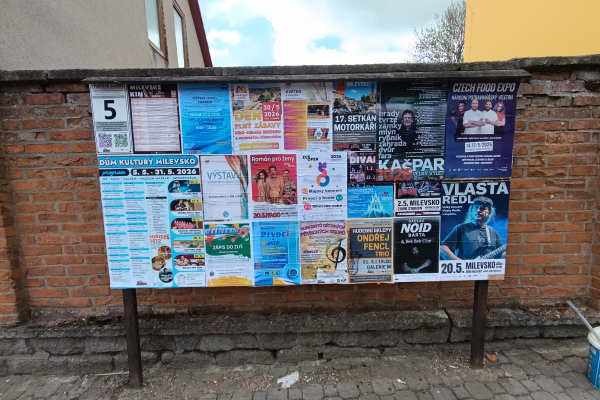 Foto výlepové plochy v Milevsku 5 KINO