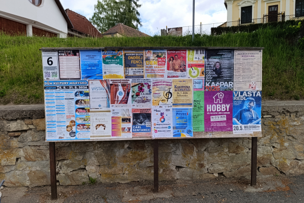 Foto výlepové plochy v Milevsku 6 AUTOBUSOVÉ NÁDRAŽÍ