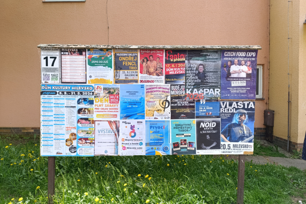 Foto výlepové plochy v Milevsku 17 JÍDELNA LIDOVKA