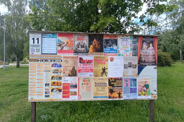 Foto výlepové plochy v Milevsku 11 MĚSTSKÝ ÚŘAD
