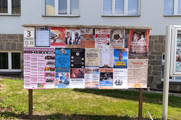 Foto výlepové plochy v Milevsku 3 POLIKLINIKA