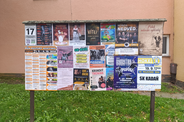 Foto výlepové plochy v Milevsku 17 JÍDELNA LIDOVKA