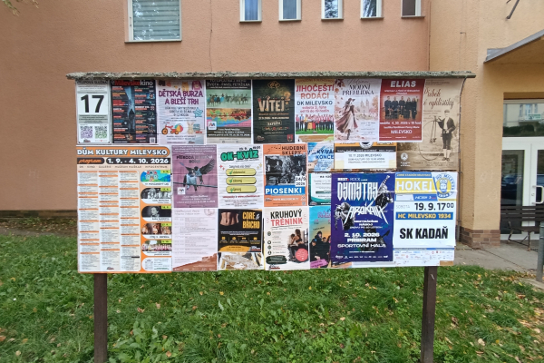 Foto výlepové plochy v Milevsku 17 JÍDELNA LIDOVKA