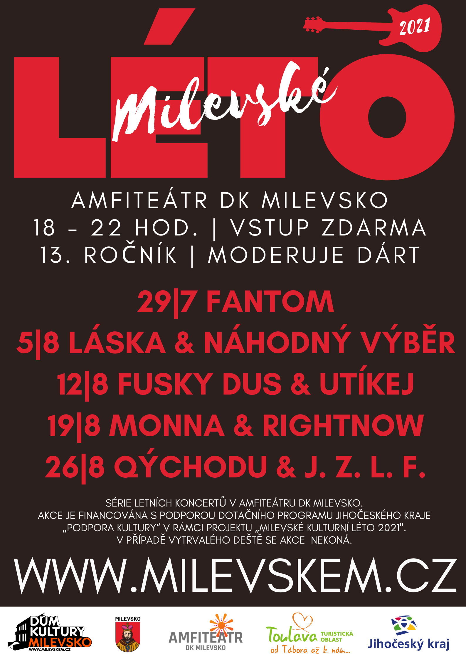 Plakát Milevské léto - Qýchodu & J. Z. L. F.