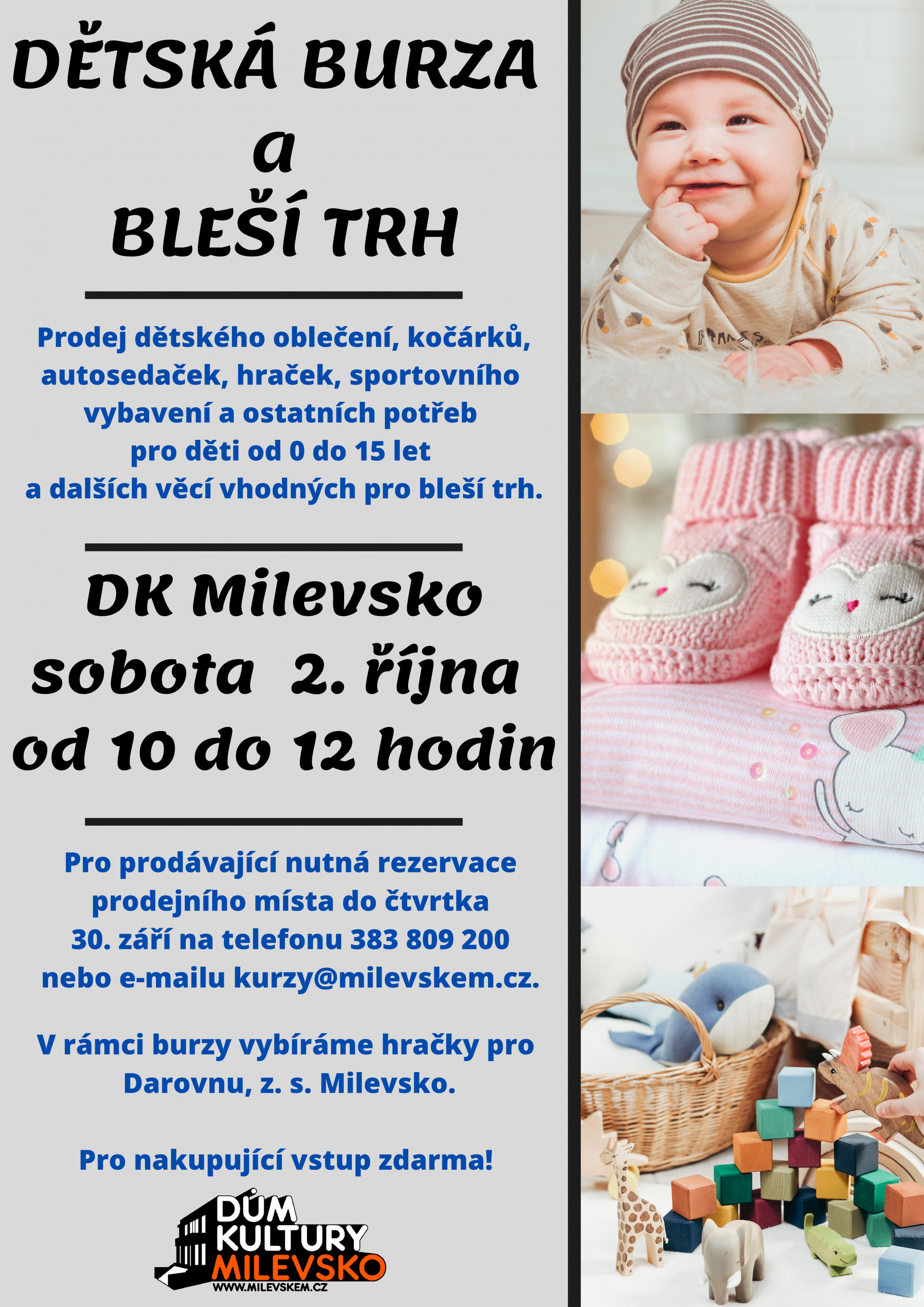 Plakát Podzimní dětská burza a bleší trh