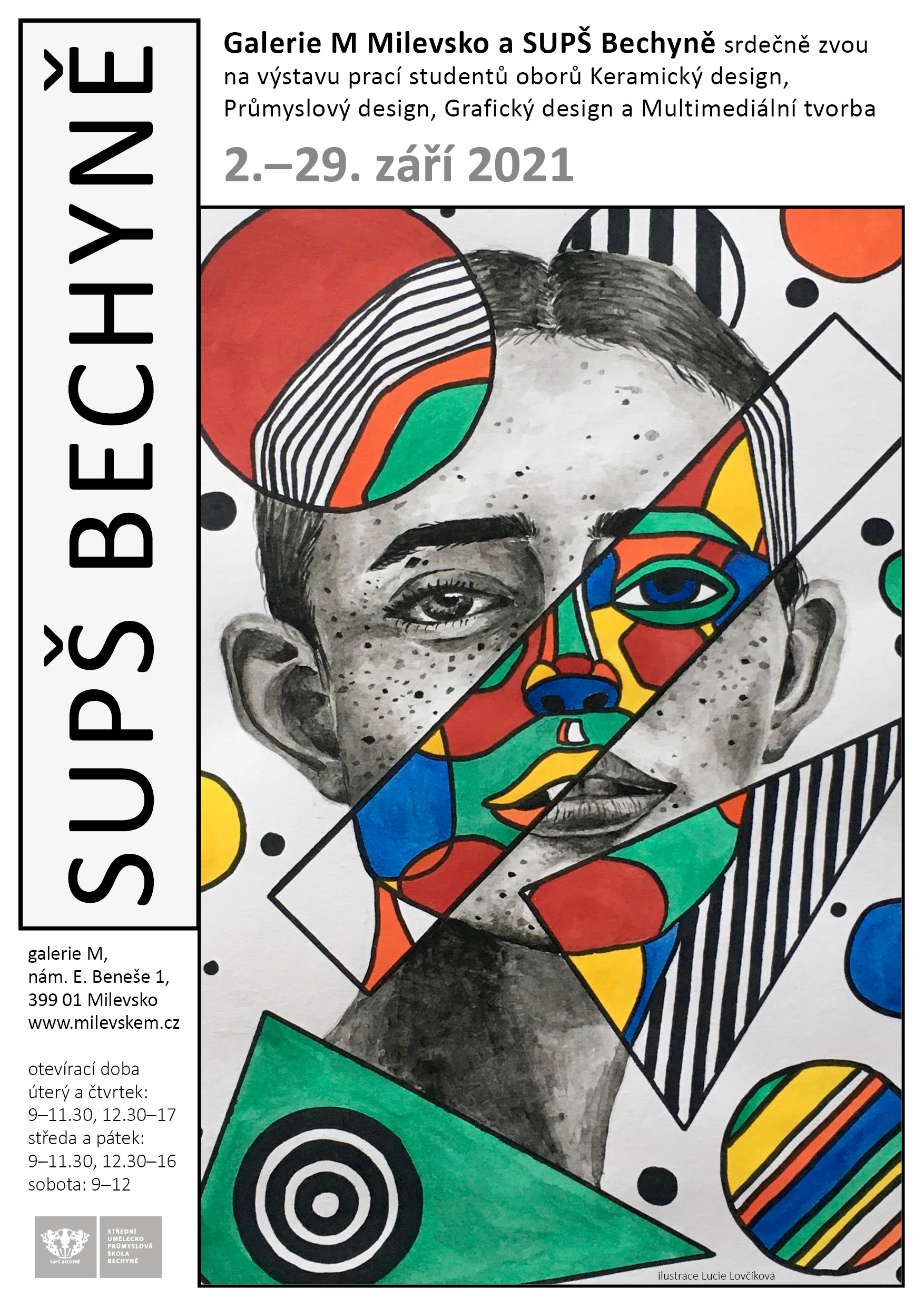 Plakát Výstava - Maturitní práce SUPŠ Bechyně