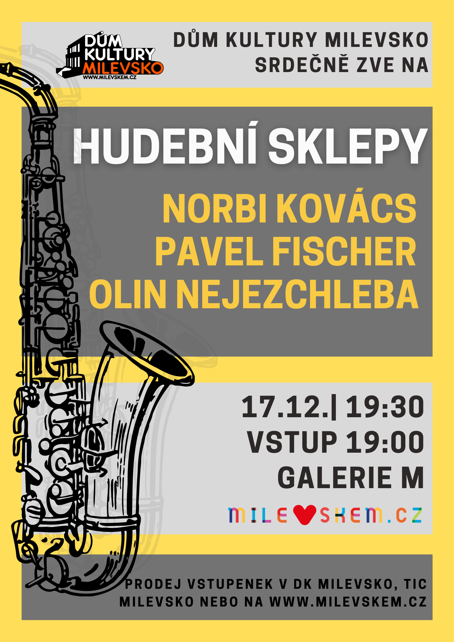Plakát Hudební sklepy - N.Kovács & P. Fischer & O. Nejezchleba