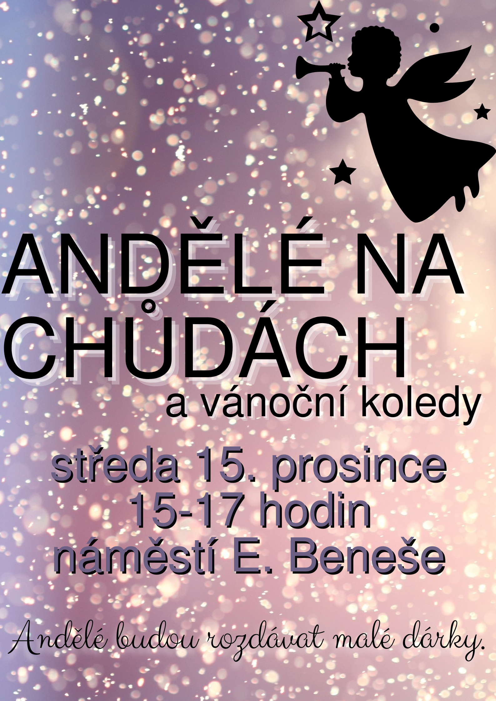 Plakát Andělé na chůdách a vánoční koledy