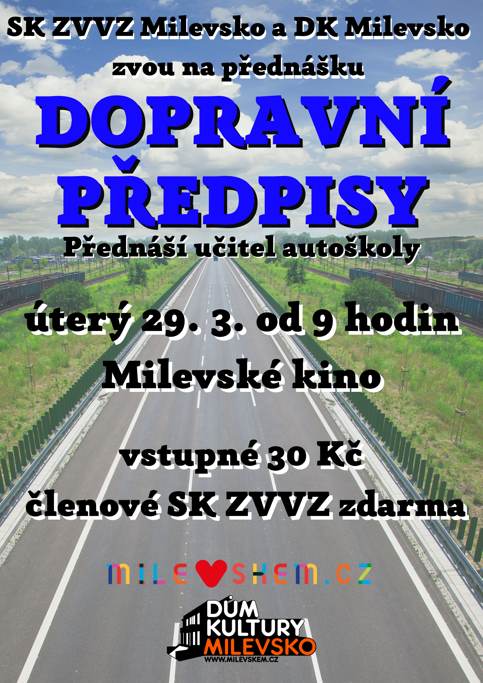 Plakát SK ZVVZ Přednáška - Dopravní předpisy