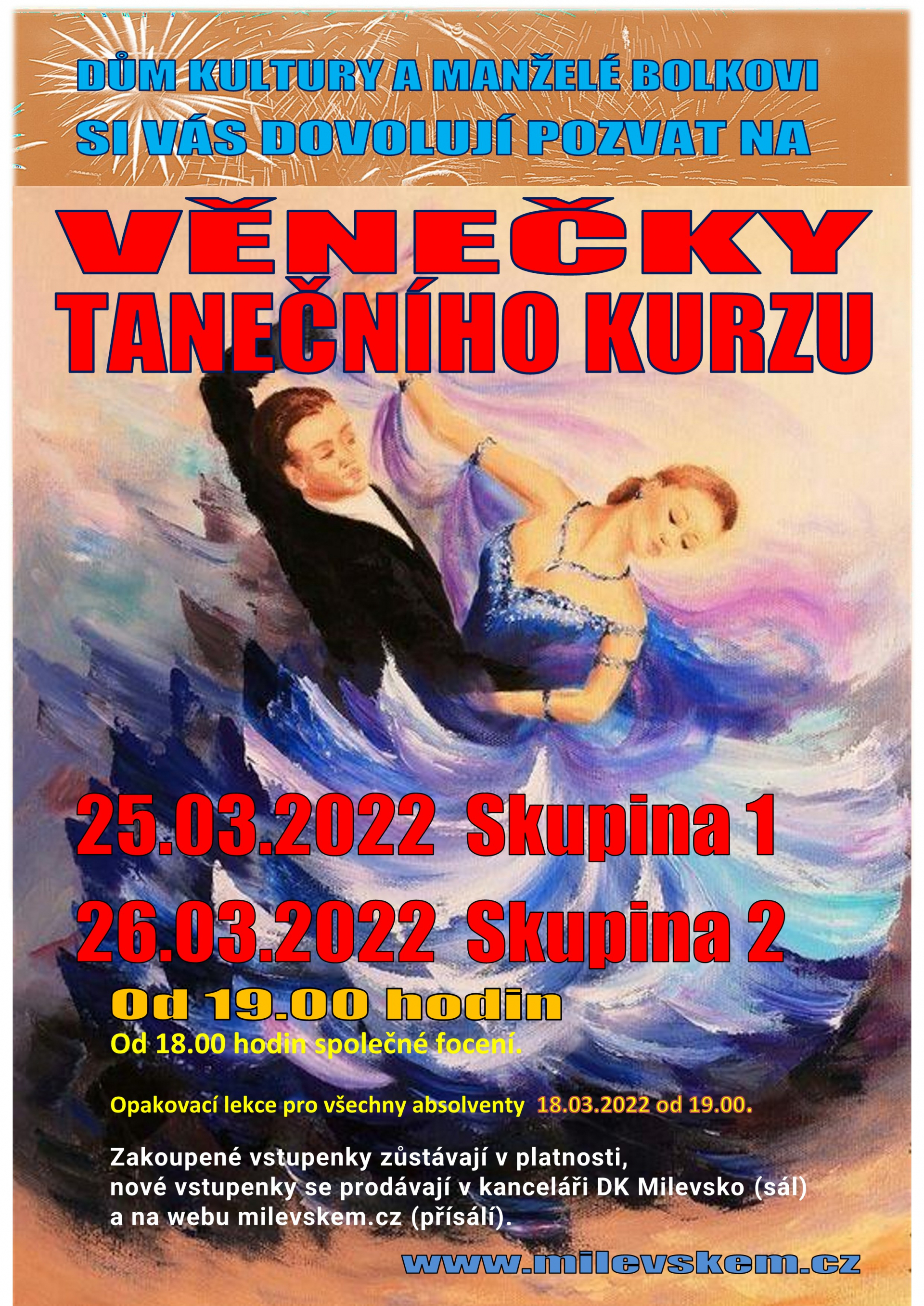 Plakát Věneček - Taneční 2021 - nový termín