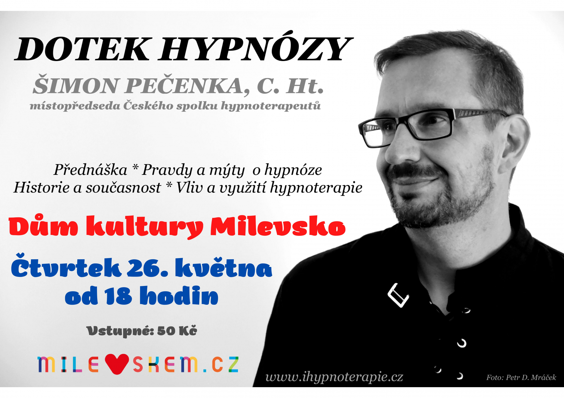 Plakát Diskusně vzdělávací večer - Dotek hypnózy