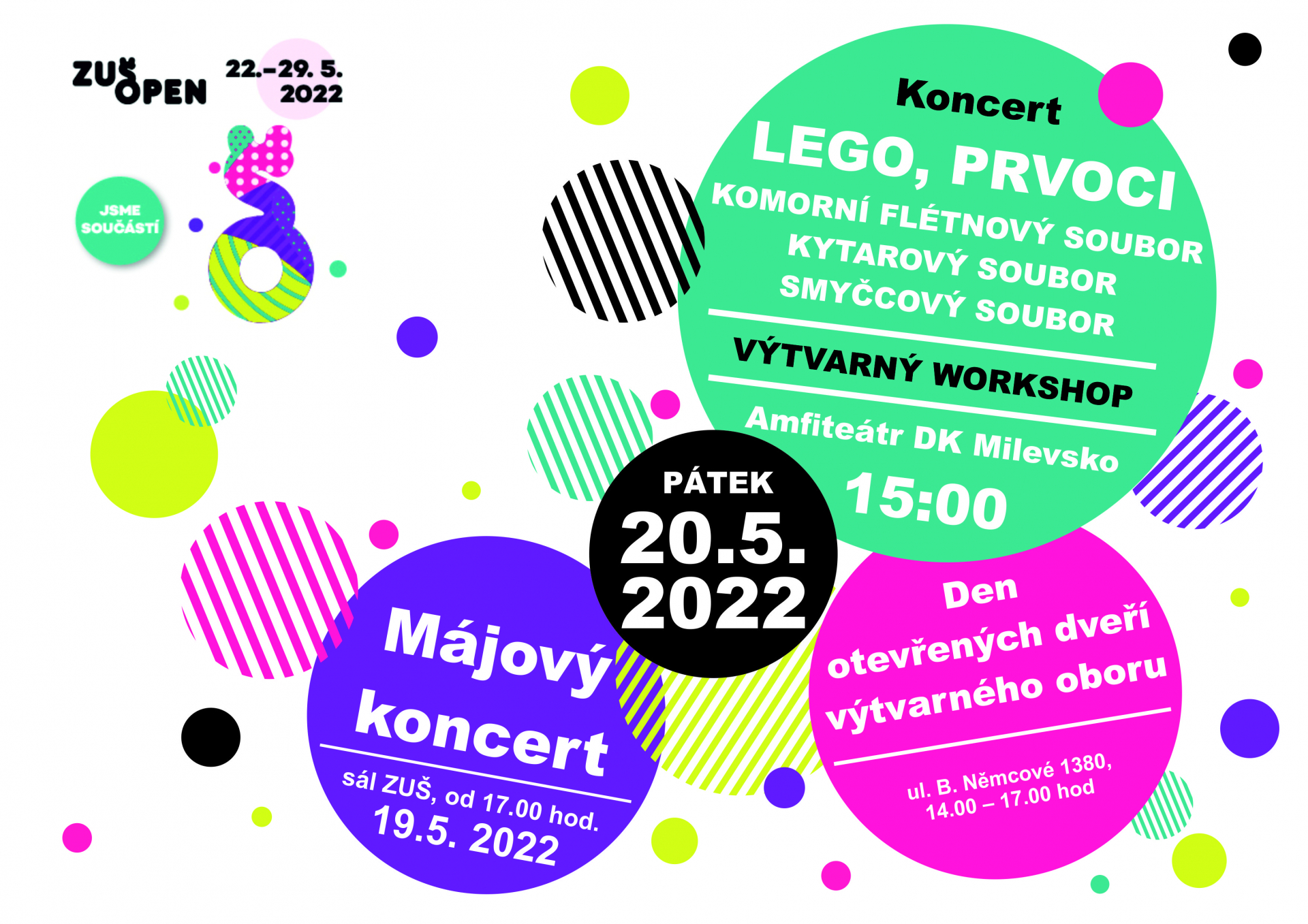Plakát Koncert sborů v rámci ZUŠ OPEN