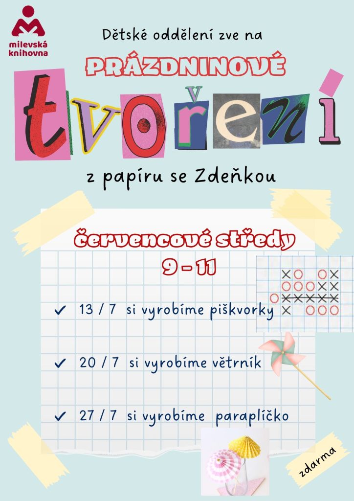 Plakát Prázdninové tvoření z papíru